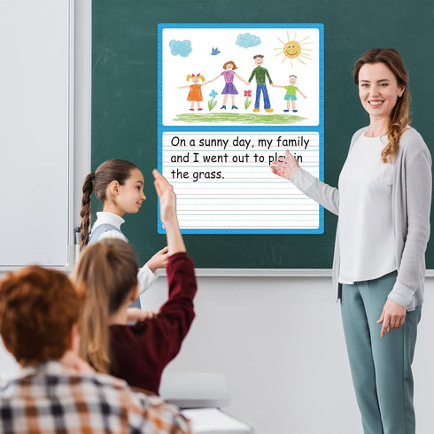 Jumbo Magnetic Draw & Write Paper, Dry Erase Handwriting Lined Paper for Classroom Whiteboard Teaching Supplies