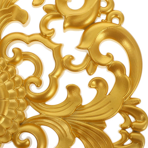 12.08 Inch-Golden Zerodeko Ceiling Medallion, Home Decor Ceiling Medallion for Lighting Fixtures