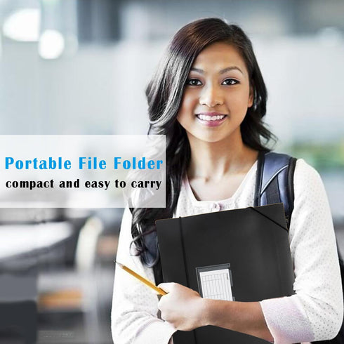 TRANBO 2-in-1 Expanding Hanging File Folders, 7 Pockets, Extra Capacity Accordion Organizer, Letter Size - 6 Pack