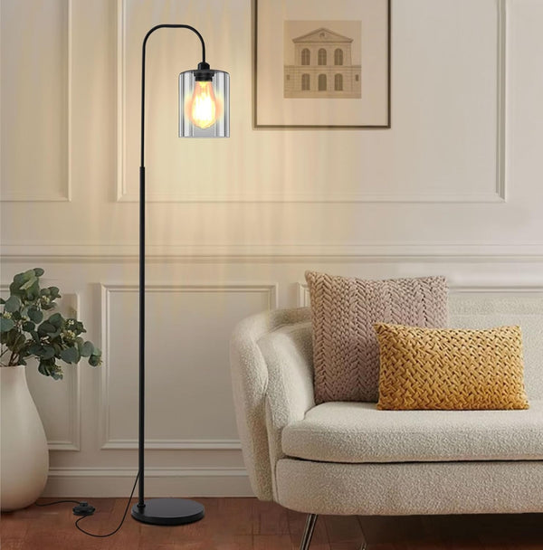 lumsic Floor Lamps for Living Room, Industrial Floor Lamp for Bedroom, Modern Standing