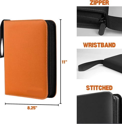 Jumbo Card Binder - 100 Pockets Hold Oversized Big Card, 3 Rings with 50 Double Side Removable Pages
