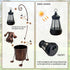 Solar Lights Outdoor with Planter Pot,Metal Dog Solar Lamp Post with Planter Base Outdoor Decorative