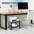 storenization Printer Stand with Storage Shelf, Small Printer Stand for Desk Office Home, Under Desk Printer Table