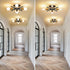 4 19" Hallway(E26) Light Sputnik Light Fixture Black Gold Flush Mount Lights Industrial Ceiling Light Modern Farmhouse