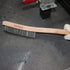 Stainless Steel Wire Brush, 14" Long Curved Beechwood Handle for Cleaning Rust, Large