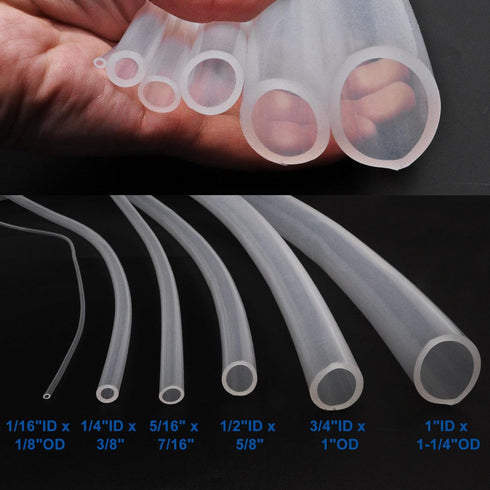 1/2"ID 1/2"ID 5/8"OD 4.9 Silicone Tubing, Food Grade x Silicone Tube Ft Clear Flexible Clear Tubing High Temperature