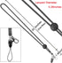 YOUOWO 5 Pack Adjustable Grey Neck Lanyards with Clip for ID Badges Holder, Men Women Office Cruise