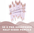 Bridal Pencils for Bridal Shower Games & Wedding Favors, White Short Pencils for Guests, Mini Pencils for Games