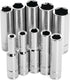 Performance Tool 1/4-Inch Drive 6-point MET Deep Wall Socket Set, 10-Piece W36400