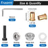 Eoppen 50Pcs 1/4-20 Rivet Nuts with Hand Rivet Nut Tool, Carbon Steel Flat Head Threaded Insert Nut Kit for Furniture