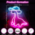 Light-14.76IN Cowboy Dinosaur Neon Sign, Cowboy Hat Neon Light, Dinosaur wall art, Personalized Gifts, Kids Room