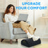 Premium Under Desk Footrest - Ergonomic Foot Rest for Work, Home & Office Use - Adjustable Height Memory Foam Foot Stool for Gaming Chair - Comfortable & Perfect for Back Pain Relief and Leg Support