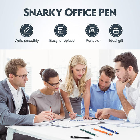 Teling Snarky Office Pens, Funny Ballpoint Pens with Rude Quotes, Vibrant Negative Passive Positive Message Pens