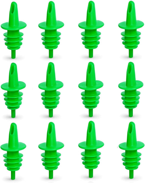 EHOMEA2Z 12 Pack Shaved Ice Pourers - Ideal for Snow Cone Syrup Bottles, Liquor, Juice, Salad Dressing