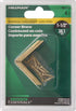 Hillman Hardware Essentials 851151 Flat Corner Brace, Bright Brass, 1-1/2"