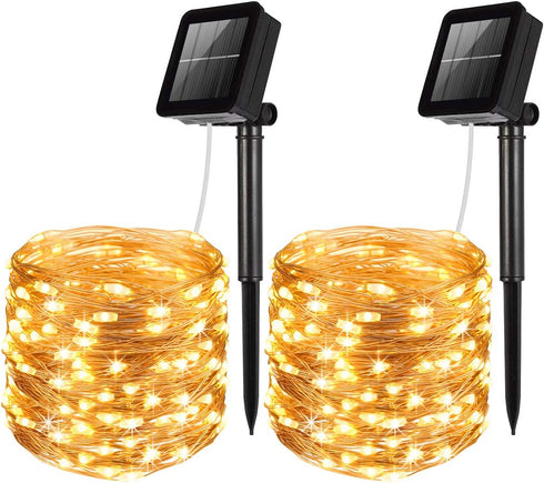 AMIR Solar Powered String Lights, Mini 100 LED Copper Wire Lights, Starry