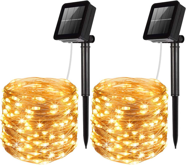 AMIR Solar Powered String Lights, Mini 100 LED Copper Wire Lights, Starry