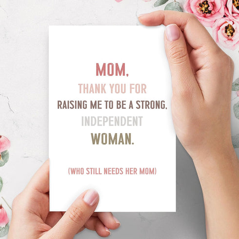 Bablira Sentimental Mother's Birthday Card, Heartwarming Mother's Day Gift from Daughter, Mom Thank You Card Gift