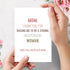 Bablira Sentimental Mother's Birthday Card, Heartwarming Mother's Day Gift from Daughter, Mom Thank You Card Gift