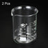 PATIKIL 2 Pack 300ml Low Form Glass Beakers, 3.3 Borosilicate Glass with Graduated Scale
