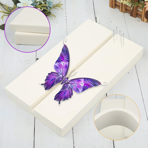 Adjustable Labs Insect Pinning Spreading Board with Wings Pressing Paper, 11.8' * 6.7' * 1.3’ EVA Foam for Science