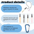 5 Sets 24 Inch Lewtemi Pen Leash Tether for Clipboard Lanyard Carpenters Pencils Holder Clips Elastic Silicone