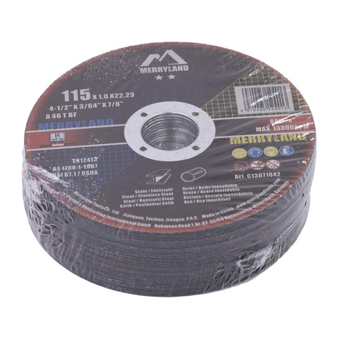 Merryland Cut Off Wheel 4 1/2 Inch for Angle Grinder, Ultra Thin Metal Cutting Wheel 25 Pack, Iron Stainless Steel