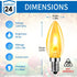Bulbs 1.5W=3W, NonDimmable 1800K Bulbs Bulb E12 c35e12(2pack)) ANWIO Flicker Flame Light Flame Tip Warm Light Orange
