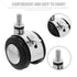 4pcs 2-inch UKCOCO Stem Casters with Brake, Replacement Office Chair Wheels for Furniture, Universal Swivel Rolling