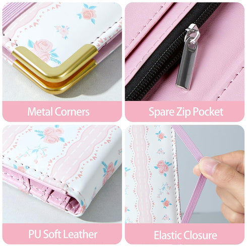 Bienbee Server Book, Waitress Book Server Books for Waitress Waiter with Money Zipper Pocket Serving Books Notepad