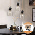 Yilliaw 27FT 3 Light Plug in Pendant Lights with Switch & Hemp Rope - Industrial Hanging Light Kit with E26 Socket