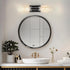 21" Mirror,2-Light E26 T10 Bulbs(Excluded) Matte Black Bathroom Light Fixtures Over Bathroom Vanity Lights Above