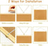 Lyellfe 3 Pack Large Cork Boards for Walls, 24''L x 16''W Thick Notice Board with Push Pins for Office Home Decor