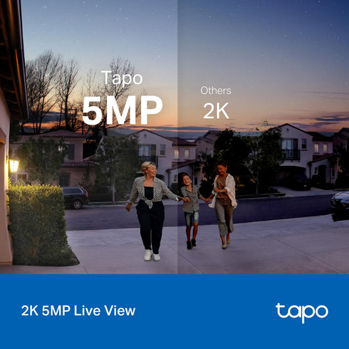 Tapo 2K 180 Person/Vehicle/Package 2-Way D130 Wired Smart Video Doorbell - Ultra-Wide Field of View, Detection, Audio