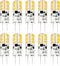 YUIIP G4 LED Bulb, 2W, 12V JC G4 Bi Pin, 20W Halogen Replacement, Warm White 2700K, 10 Pack