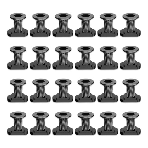 24 PCS Mlok Screws and Nuts Replacement Sets, M-Lok Rail Mount Screws & T-Nuts Accessories with Allen Wrench