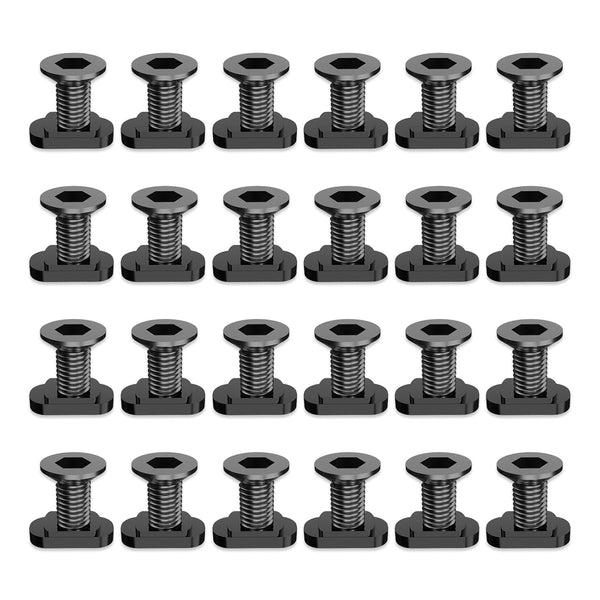 24 PCS Mlok Screws and Nuts Replacement Sets, M-Lok Rail Mount Screws & T-Nuts Accessories with Allen Wrench