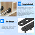 Glarks 20 Set 40mm (40x40x2mm) Black L Angle Bracket Corner Brace Joint Fastener for Wood Chair Bookshelf Board Window