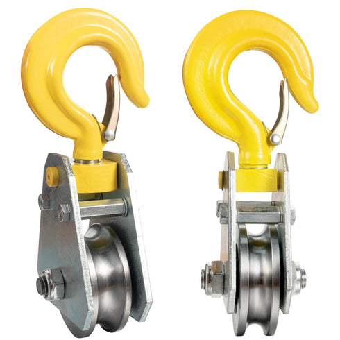 2Ton Heavy Duty Pulley Hook, Lifting Block Hoist with Hook for 5/8" Wire Rope Snatch Block, 2Pack