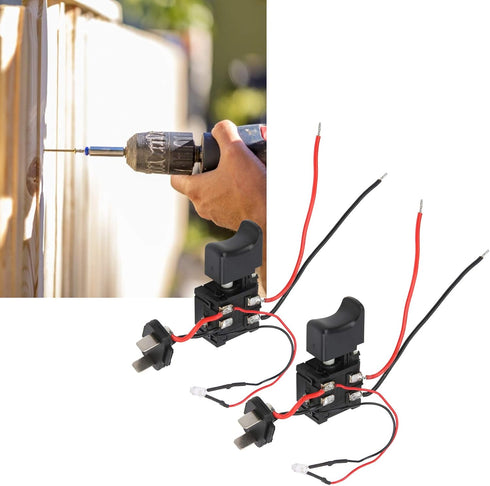 Electric Drill Switch, 2pcs Power Tool Switch for Impact Hammer Drill Equipment Accessories