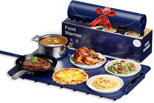 COWSAR Food Warming Mat-Max Temp 212,Fast Heating Silicone Electric Warming Tray,with Timer