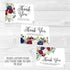 Hadley Designs 24 Sympathy Thank You Cards with Envelopes, Navy Burgundy Floral Bereavement Note, Personalized Memorial