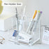 Acrylic Pen Holder for Desk Clear Pencil Holder Acrylic Desk Organizer Makeup Brush Holder Acrylic Desk Accessories for Office School Home Supplies by MUAMAX