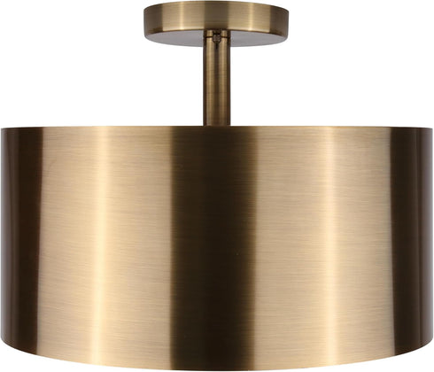 3-Light 15-Inch 60W Bulbs, Canarm Lola Semi-Flush Mount Ceiling Light, Gold Finish, Used Easy Installation