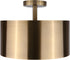 3-Light 15-Inch 60W Bulbs, Canarm Lola Semi-Flush Mount Ceiling Light, Gold Finish, Used Easy Installation
