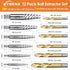 12 Set, Set Pcs Screw Extractor and Left Hand Drill Bits Easy Out Bolt Extractor Spiral Flute Stripped Screw Remover