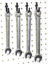 WallPeg 100Pcs Pegboard Accessory Peg Hook Set - Durable Self-Locking Black 1/4" J-Style FlexLock Peg Hooks