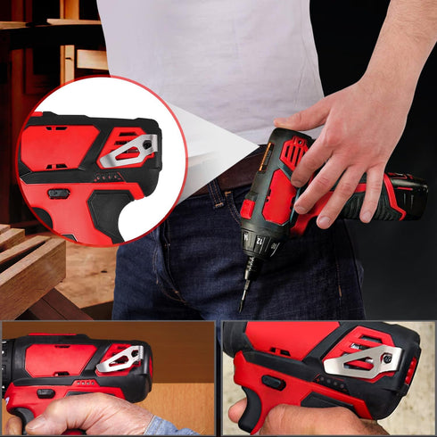 42-70-0490 Belt Clip Kit for Milwaukee M12 12V Power Tools, 4PCS Drill Impact Driver Tool Clips with Screws