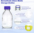 PATIKIL 8 Pack Reagent Media Storage Bottles, 500ml Borosilicate Glass Graduated Round Bottles with Cap