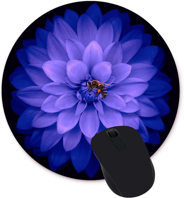 Watercolor Flower Round Mouse Pad, Custom Design Gaming Mouse Pad